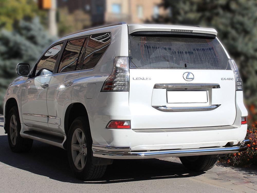 Защита заднего бампера "волна" d-76+60 для Lexus GX 460 2014, Технотек GX13_3.2