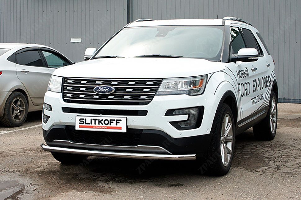 Защита переднего бампера d57 Ford Explorer (2017-2019) , Slitkoff, арт. FEX18004