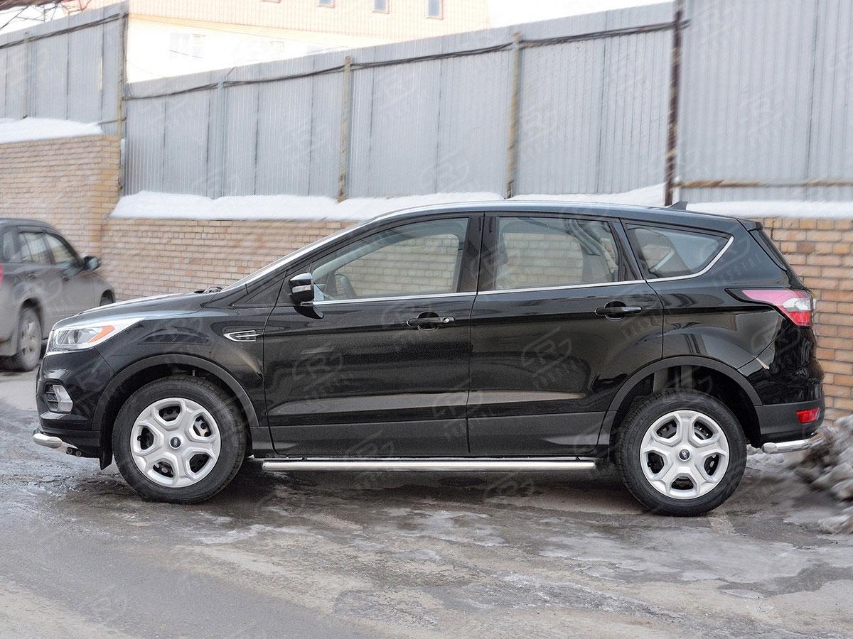 Пороги труба d63 вариант 3 Ford Kuga 2016, Руссталь FGT-0026013