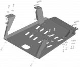 Защита на Грузовые Motodor (Радиатор), 3 мм,  для Kamaz Компас 5  2023- арт. 27719
