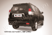 Защита заднего бампера d76+d42 двойная черная Toyota Land Cruiser Prado J150 (2009-2013) , Slitkoff, арт. TOP019B