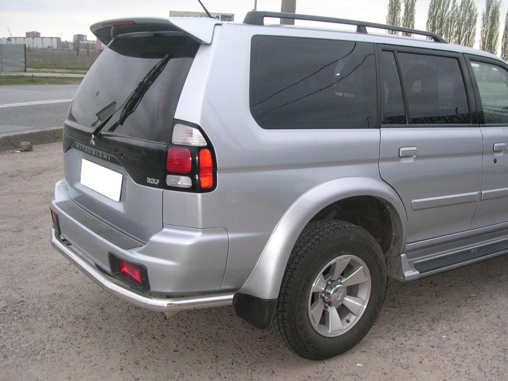 Защита заднего бампера d-60 полноразмерная для автомобиля Mitsubishi Pajero  Sport 2000-2008г.в., Технотек, арт. MPS_2 .Купить по низкой цене в  Санкт-Петербурге.