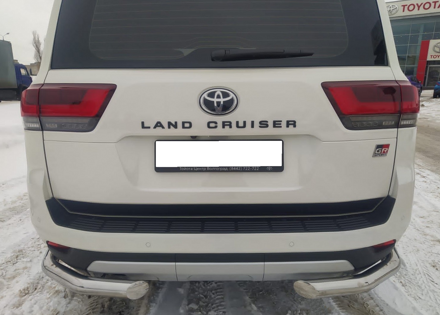 Защита заднего бампера угловая для автомобиля Toyota Land Cruiser 300 GR Sport 2021 арт. TLCGRS300.21.18