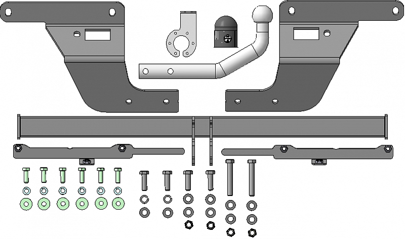 Фаркоп Ford Focus  2008-2010, тип шара A, MOTODOR, арт. F106A