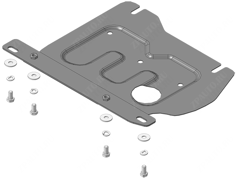 Защита стальная Мотодор (Раздаточная коробка), 2 мм,  для Infiniti QX 70  2014-2017 арт. 78002