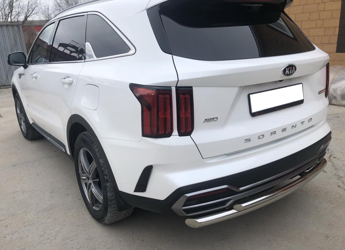 Защита заднего бампера двойная для автомобиля  KIA Sorento MQ4 2020 арт. KSRMQ4.20.13