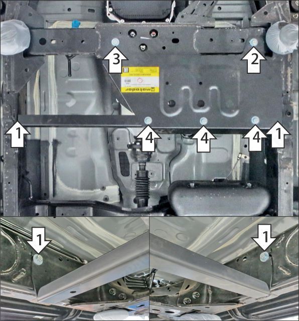 Защита стальная Мотодор (Раздаточная коробка), 3 мм,  для Oting Paladin  2023- арт. 18602