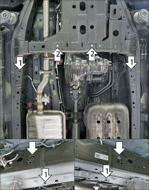 Защита стальная Мотодор (Раздаточная коробка), 2 мм,  для TANK 500  2021- арт. 73112