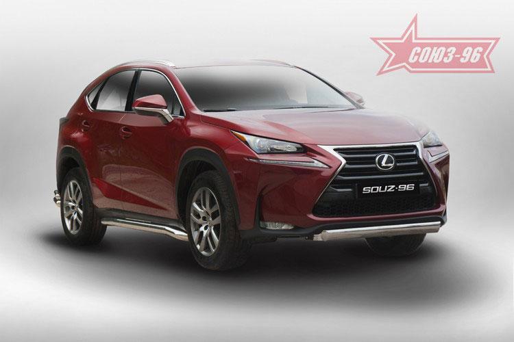 Защита переднего бампера труба 75x42 овальная для Lexus NX 2014-, Lexus LENX.48.5157