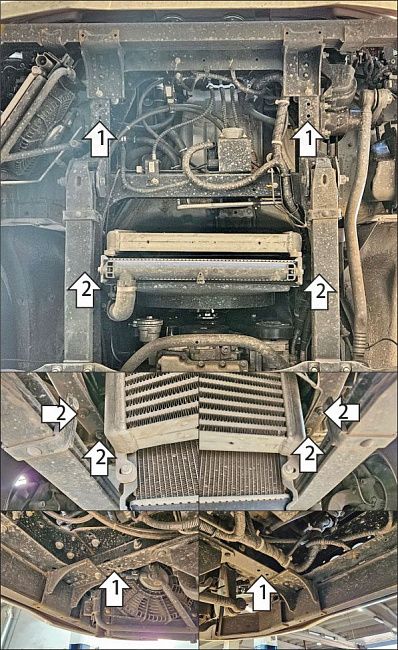 Защита на Грузовые Motodor (Радиатор), 3 мм,  для Kamaz Компас 5  2023- арт. 27719