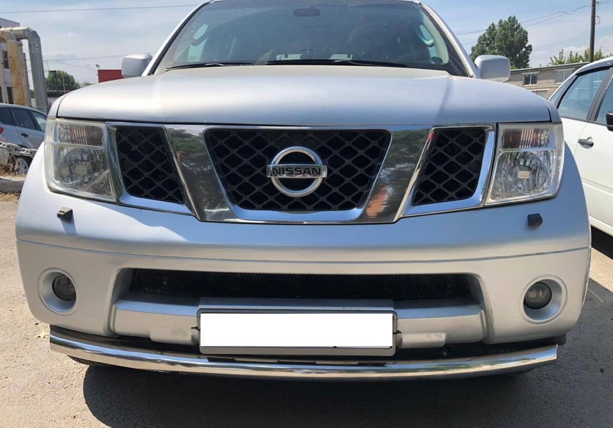 Защита переднего бампера с гибами d76 для Nissan Pathfinder 2005-2009, NPF.04.01, Россия