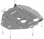 Защита стальная Мотодор (Двигатель, Коробка переключения передач), 2 мм,  для Honda CR-V III  2006-2009 арт. 70809