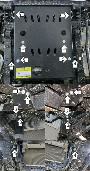 Защита на Грузовые Motodor (Радиатор), 3 мм,  для Kamaz Компас 9  2023- арт. 27722