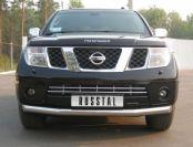 Защита переднего бампера d76 (3 секции) для Nissan Pathfinder 4, Руссталь NPZ-000352