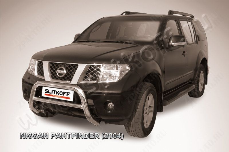 Кенгурятник d76 низкий Nissan Pathfinder R51 (2004-2010) , Slitkoff, арт. NIP004