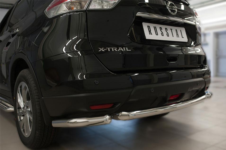 Защита заднего бампера d63 для Nissan X-Trail T32 2014, Руссталь NXZ-002091
