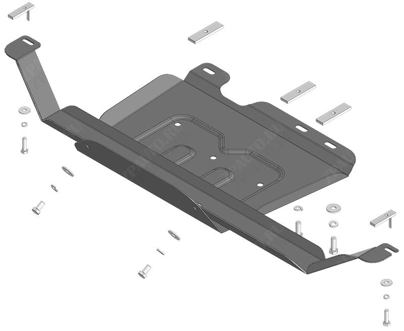 Защита стальная Мотодор (Раздаточная коробка), 2 мм,  для Sollers ST6  2023- арт. 78311