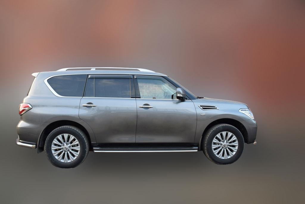 Защита порогов D 50,8 для Nissan Patrol(Ниссан Патрол), ALFeco арт. NISPATR-14.05