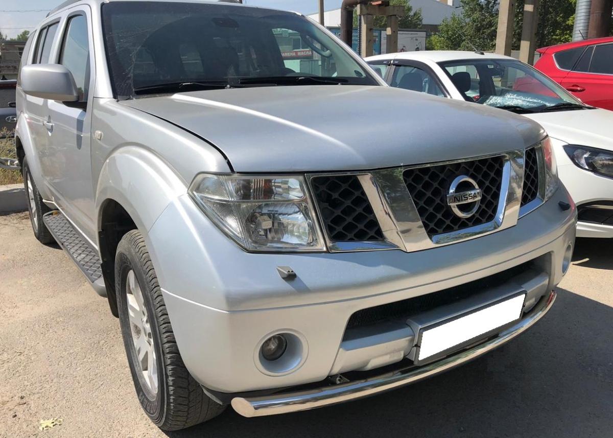 Защита переднего бампера с гибами d76 для Nissan Pathfinder 2005-2009, NPF.04.01, Россия