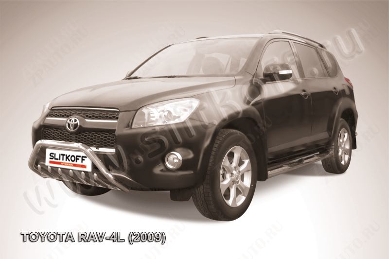 Кенгурятник d57 мини c защитой картера Toyota Rav-4 L (2005-2010) , Slitkoff, арт. TR409L-007