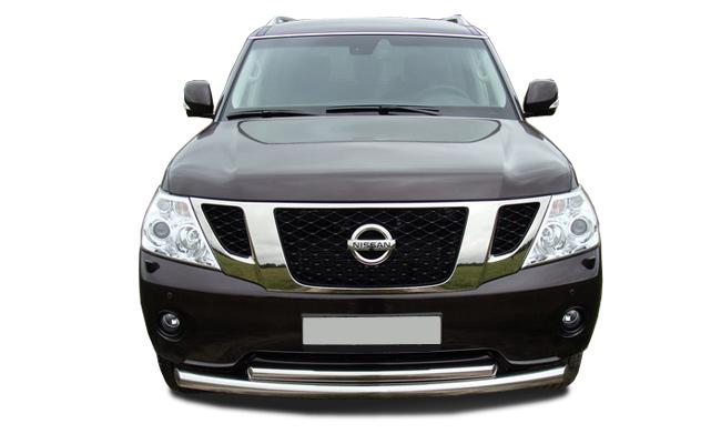 Защита переднего бампера (радиус) для автомобиля NISSAN Patrol  2010. NPL.10.04, Россия