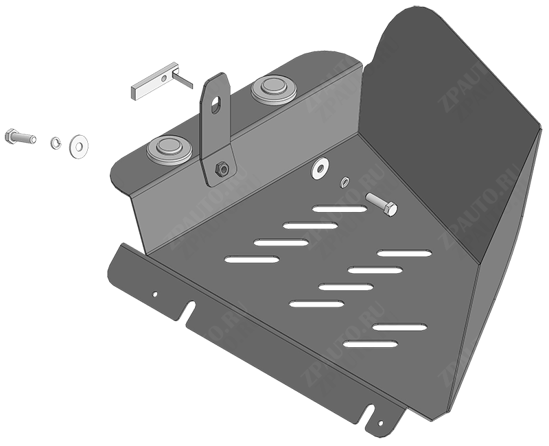 Защита стальная Мотодор (Топливный фильтр), 2 мм,  для Sollers ST6  2023- арт. 78307