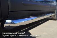 Пороги труба d76 с накладками вариант 1 для Nissan Murano 2009, Руссталь NMT-0003181