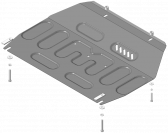 Защита стальная Мотодор (Двигатель, Коробка переключения передач), 2 мм,  для KIA Sportage   2008-2010 арт. 70917