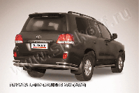 Защита заднего бампера d76+d42 двойная Toyota Land Cruiser 200 (2007-2012) , Slitkoff, арт. TLC2-021