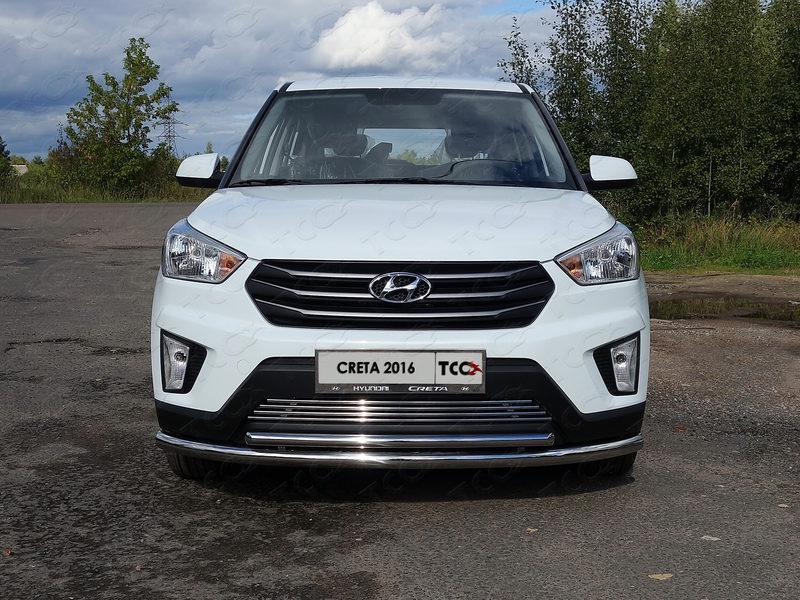 Решетка радиатора 12 мм для автомобиля Hyundai Creta 2016-, TCC Тюнинг HYUNCRE16-04