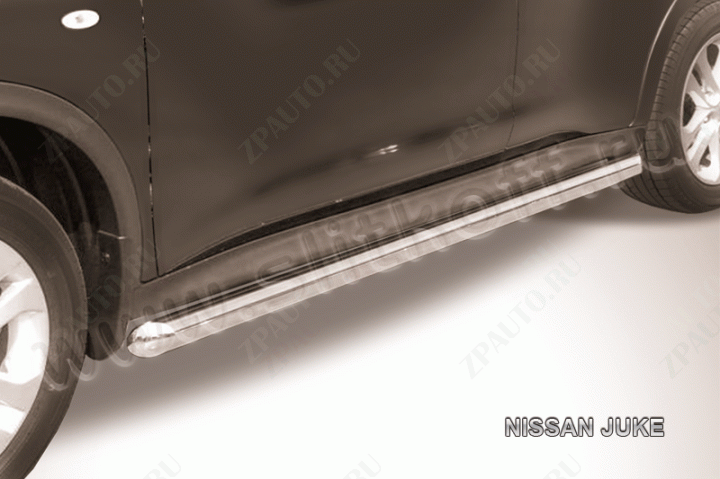 Защита порогов d57 труба Nissan Juke (2010-2014) Black Edition, Slitkoff, арт. NJ2WD-007BE