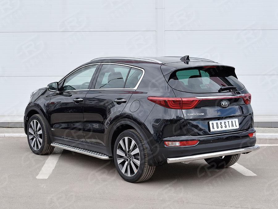 Защита заднего бампера d63 Kia Sportage 2016, Руссталь KSZ-002296