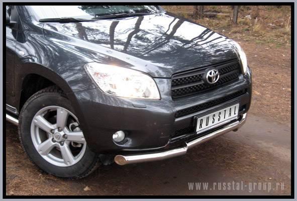 Защита переднего бампера d63 ступень для Toyota RAV4 2005-2009, Руссталь R4Z-000043