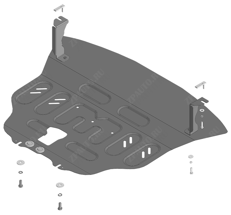 Защита стальная Мотодор (Двигатель, Коробка переключения передач), 2 мм,  для BAIC X35  2019- арт. 78501