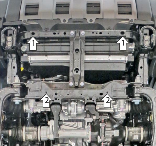 Защита алюминиевая Мотодор (Радиатор), 5 мм,  для Toyota Land Cruiser Prado 250  2023- арт. 32531