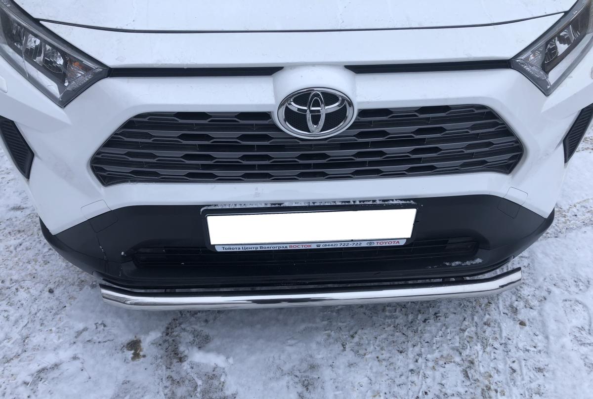 Защита переднего бампера короткая для автомобиля TOYOTA RAV4 2019 арт. TRAV.19.01