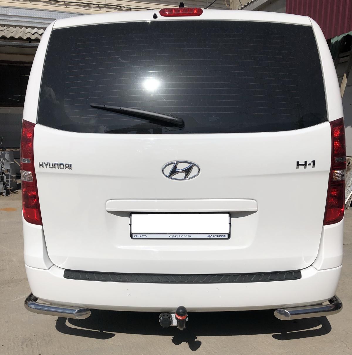 Защита заднего бампера угловая для автомобиля HYUNDAI H-1 Grand Starex 2007 арт. HYGS.07.17