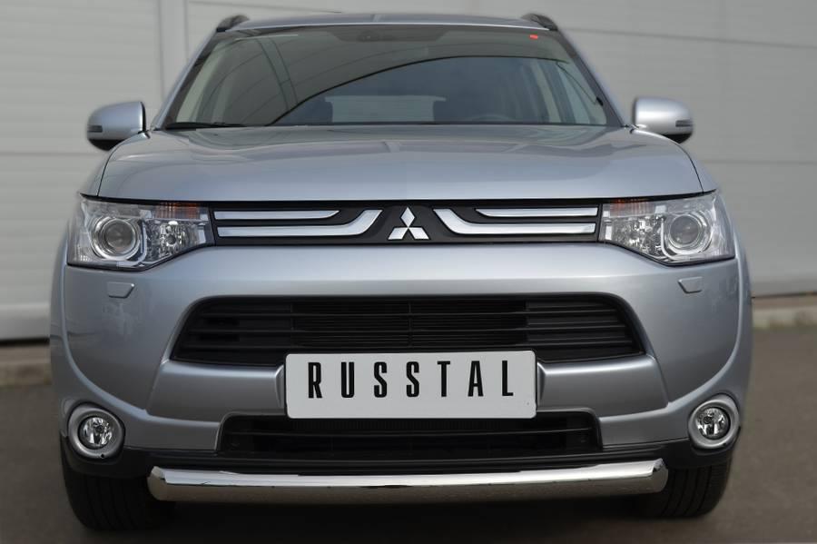 Защита переднего бампера d76 для Mitsubishi Outlander 2012, Руссталь MRZ-001049