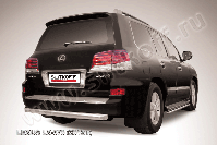 Защита заднего бампера d76 радиусная Lexus LX-570 (2012-2015) , Slitkoff, арт. LLX570-12-010