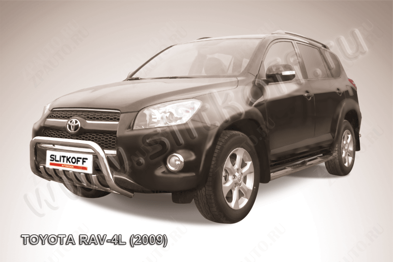 Кенгурятник d57 низкий c защитой картера Toyota Rav-4 L (2005-2010) , Slitkoff, арт. TR409L-003