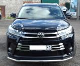 Защита переднего бампера с подгибами для автомобиля TOYOTA Highlander  2017, Россия THL.17.02-1