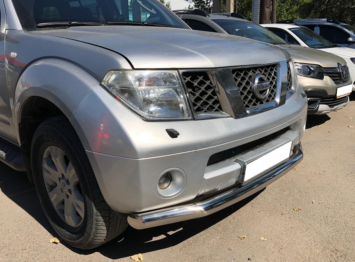 Защита переднего бампера радиус d76 для Nissan Pathfinder 2005-2009, NPF.04.02, Россия