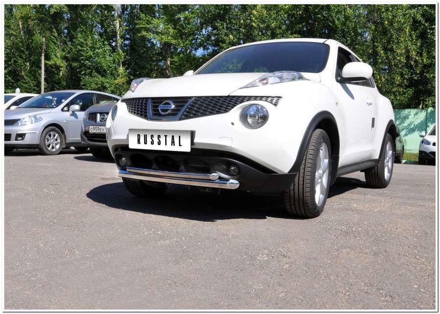 Защита переднего бампера d63/42 для Nissan Juke 4x2, Руссталь NJZ-000952