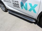 Пороги с листом d-60 для автомобиля Lexus NX-300 2017-2021 арт. LNX17_2, 
Технотек