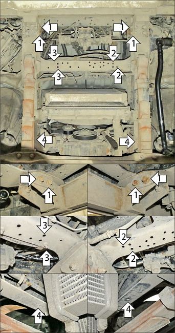 Защита на Грузовые Motodor (Радиатор), 3 мм,  для Kamaz Компас 9  2023- арт. 27722