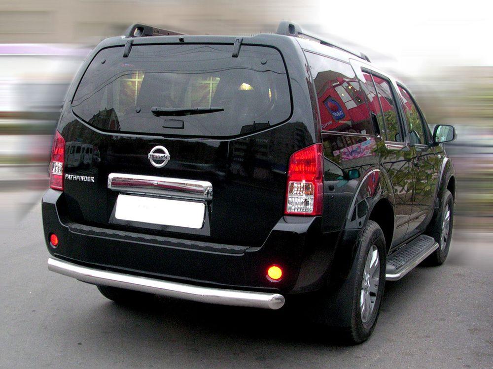 Защита заднего бампера "труба" d-60 для Nissan Pathfinder 2005-2009, Технотек NP_3