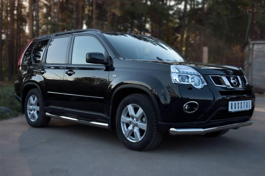 Защита переднего бампера d76 для Nissan X-Trail 2011, Руссталь XNZ-000962