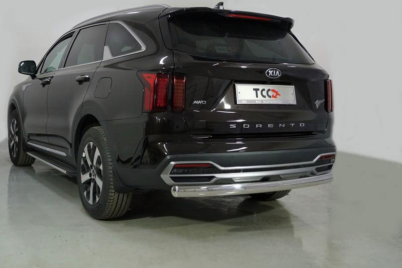 Защита задняя (овальная длинная) 75х42 мм для автомобиля Kia Sorento 2020- TCC Тюнинг арт. KIASOR20-24