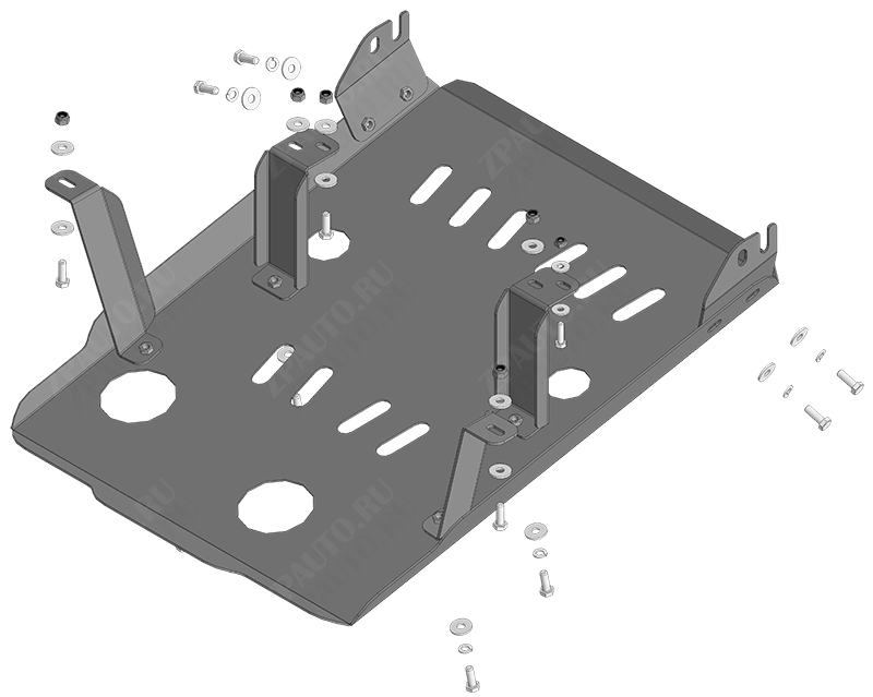 Защита на Грузовые Motodor (Радиатор), 3 мм,  для Kamaz Компас 9  2023- арт. 27722