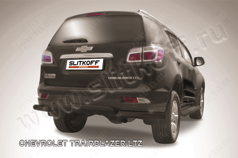 Уголки d76 черные Chevrolet Trailblazer (2012-2016) , Slitkoff, арт. CHTB12-015B